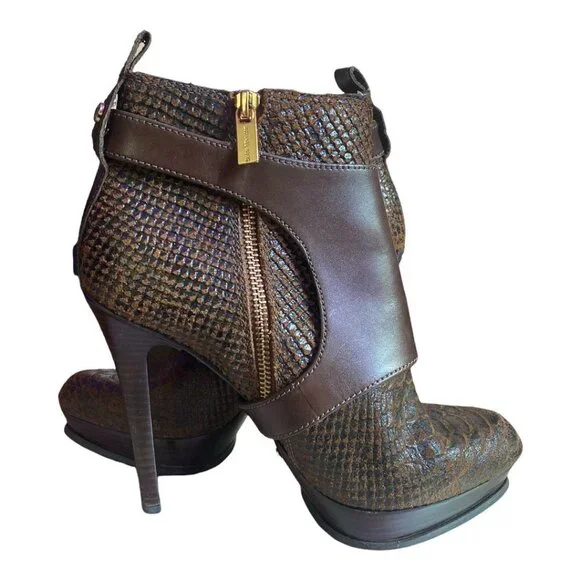 Michael Kors Python Heel Booties - Picture 3 of 7
